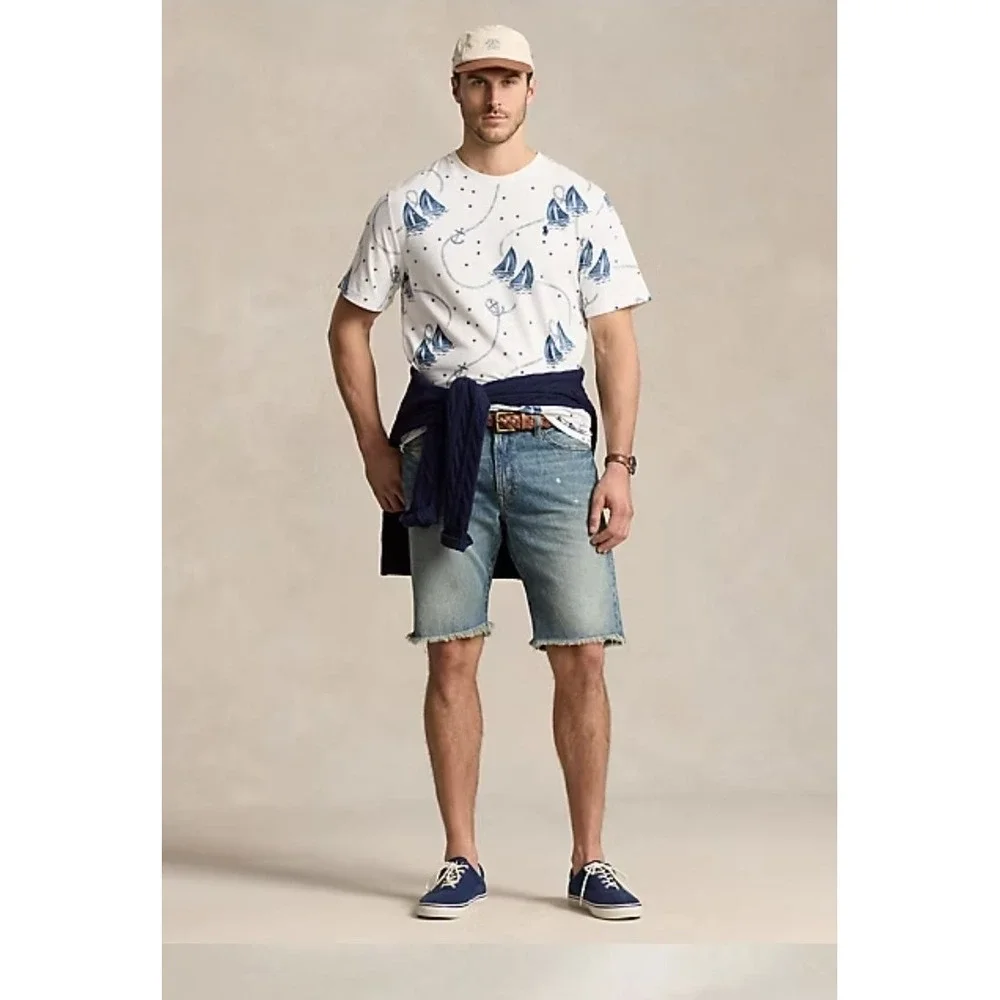 Polo Ralph Lauren White Nautical Graphic Short Sleeve T-Shirt Men's 4XLT NWT $65